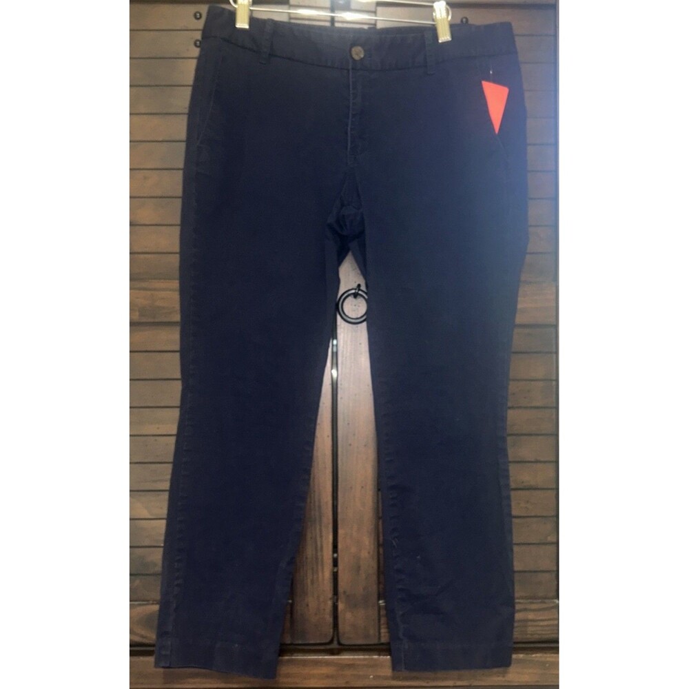 J Crew Frankie Chino Pants Womens Petite 12 Navy Blue Minimalist Wardrobe Staple